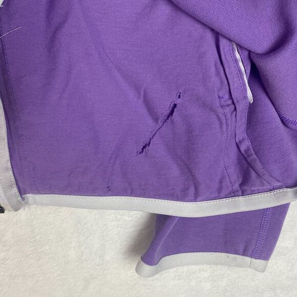 Nike Tech Zip Up Sweater Womens Small Purple Cape Hoodie Swoosh Logo Pockets - Picture 10 of 15